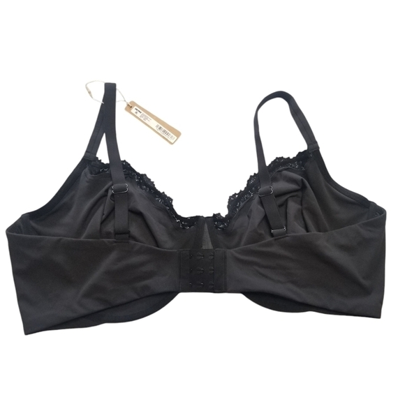 NEW! Skims Fits EVERYBODY Lace Underwire Bra 46DDD Onyx - Picture 2 of 3